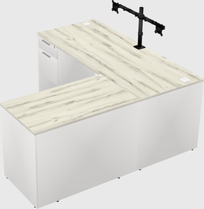 L-shaped office desk