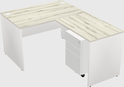 L-shaped office desk