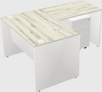 L-shaped office desk