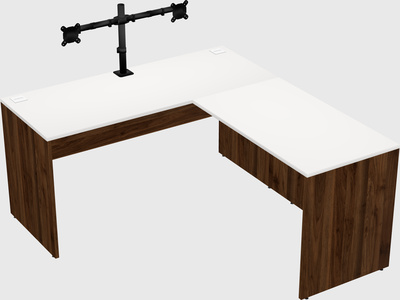 L-shaped office desk