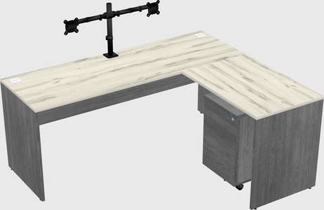 L-shaped office desk