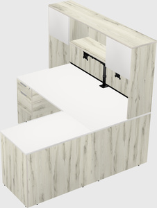 L-shaped office desk