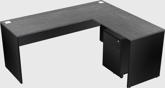 L-shaped office desk