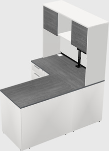 L-shaped office desk