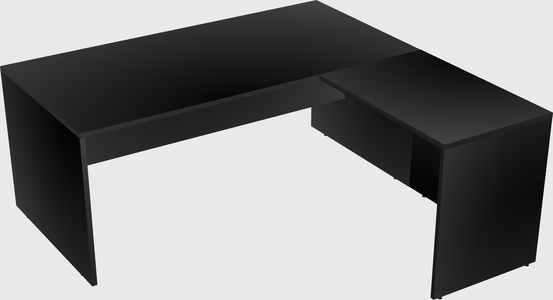 L-shaped office desk