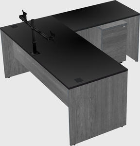 L-shaped office desk