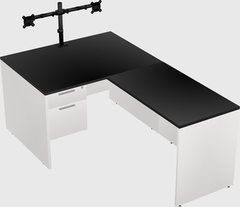 L-shaped office desk