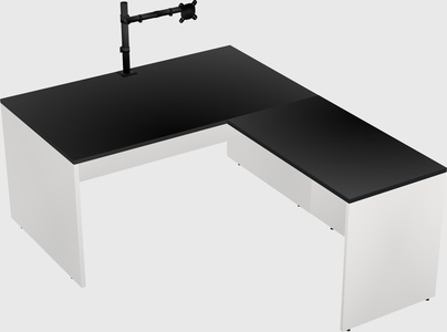 L-shaped office desk