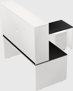 L-shaped office desk