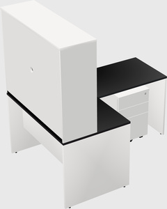 L-shaped office desk