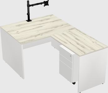 L-shaped office desk