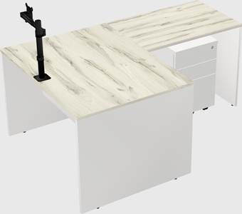 L-shaped office desk