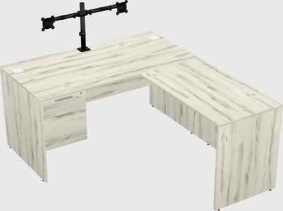 L-shaped office desk