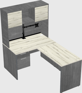 L-shaped office desk