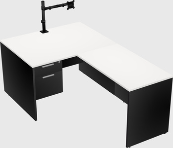 L-shaped office desk