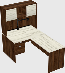 L-shaped office desk