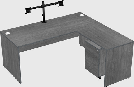 L-shaped office desk