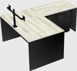 L-shaped office desk