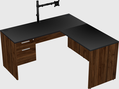 L-shaped office desk