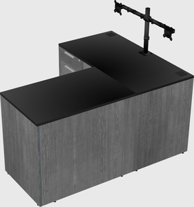 L-shaped office desk