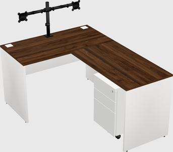 L-shaped office desk