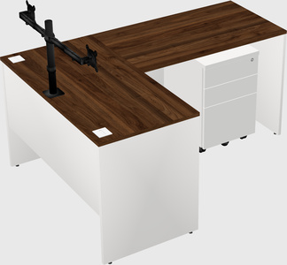 L-shaped office desk