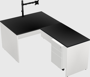 L-shaped office desk