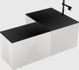 L-shaped office desk
