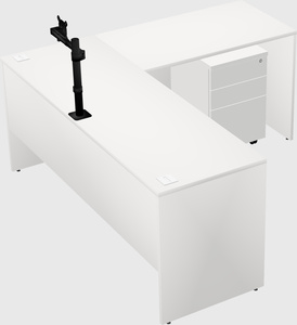 L-shaped office desk
