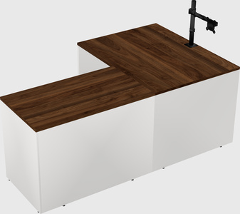 L-shaped office desk