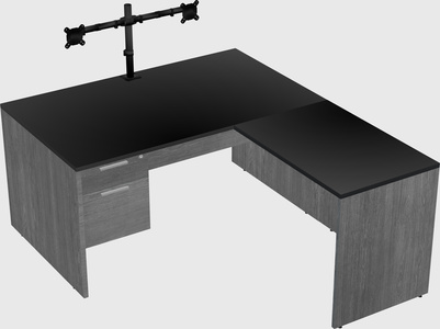 L-shaped office desk