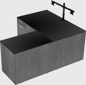 L-shaped office desk