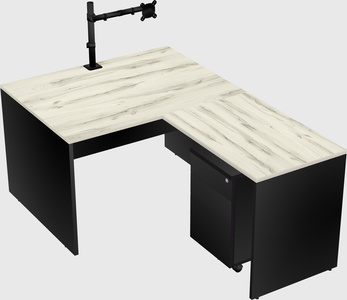 L-shaped office desk