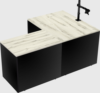 L-shaped office desk