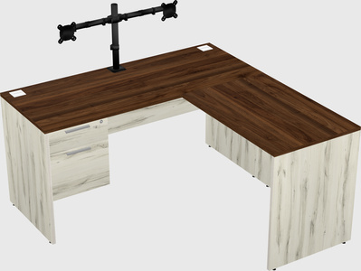 L-shaped office desk