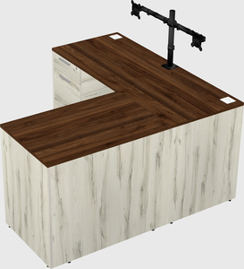 L-shaped office desk