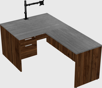 L-shaped office desk