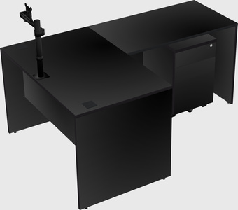 L-shaped office desk