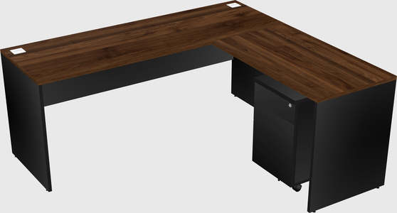 L-shaped office desk