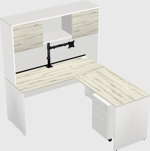 L-shaped office desk