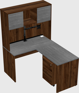 L-shaped office desk