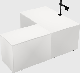 L-shaped office desk