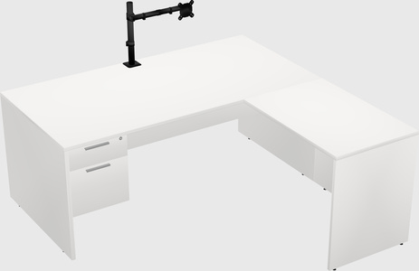 L-shaped office desk