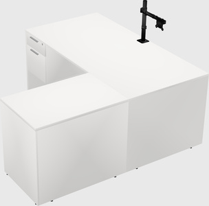 L-shaped office desk