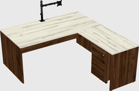 L-shaped office desk