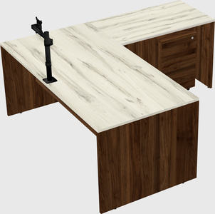 L-shaped office desk