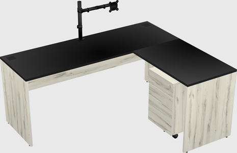 L-shaped office desk