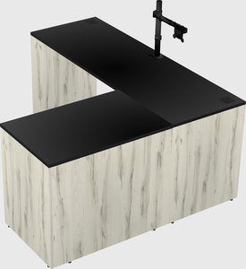 L-shaped office desk