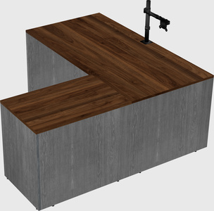 L-shaped office desk