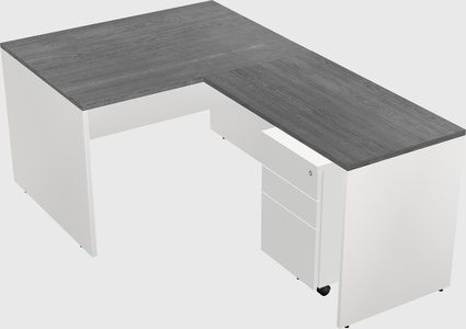 L-shaped office desk